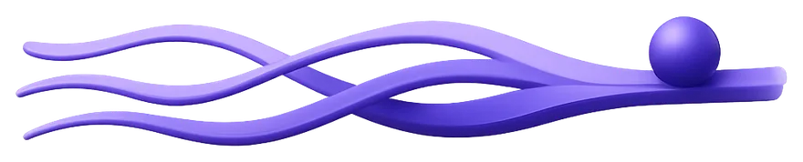 Three separate signal lines drifting apart, then converging into a single line